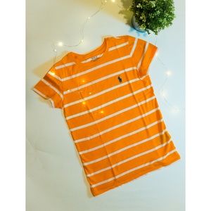 Ralph lauren basic orange striped tee